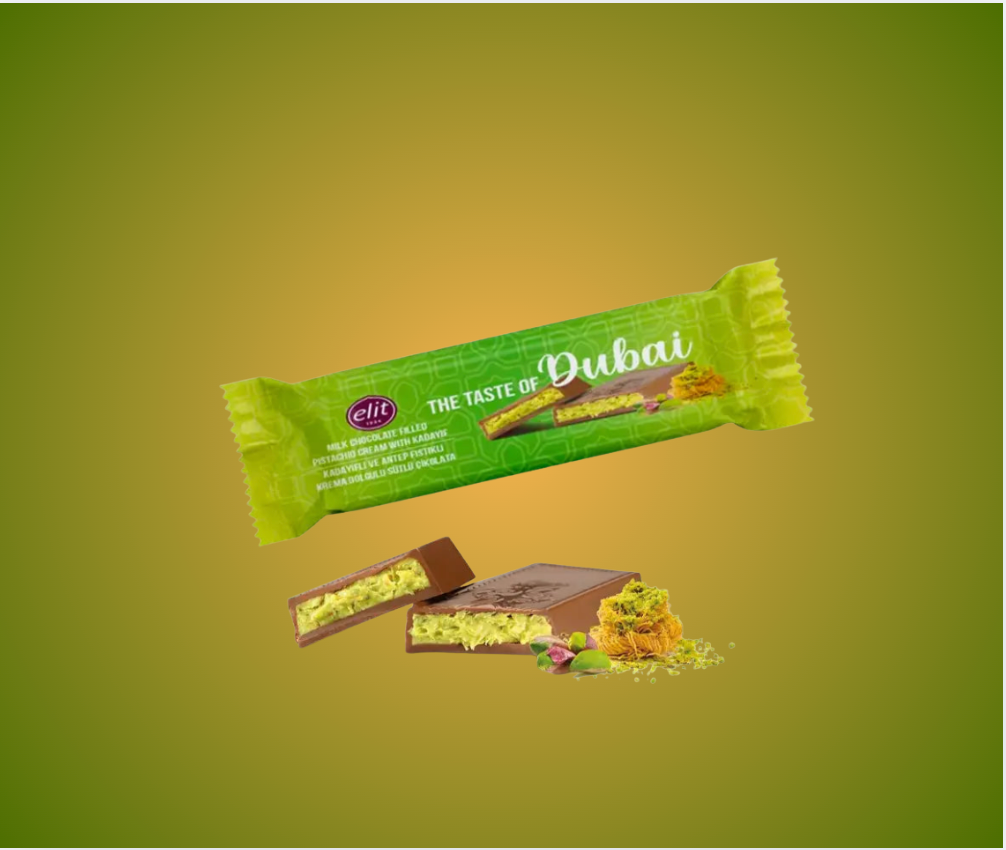 Elit The Taste Of Dubai - Milk Chocolate Filled Pistachio Cream With Kadayif